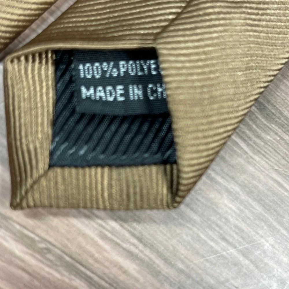 Mens Solid Brown Diagonal Stripe Necktie‎ Polyester Formal Business